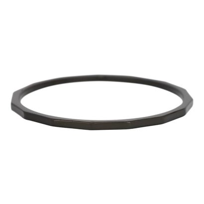 IXXXI JEWELRY RINGEN iXXXi Filling ring 0.1 cm Angular in black stainless steel