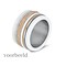 IXXXI JEWELRY RINGEN iXXXi Basic ring 1,2cm Ceramic White Stainless steel