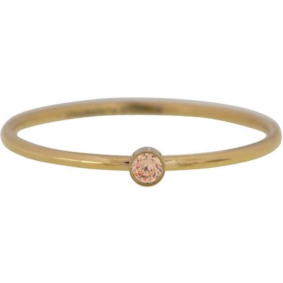 CHARMIN'S Charmins Shine Bright 2.0 steel stacking ring R497 Gold Steel with Topaz Crystal from the fashion jewelry brand Charmin's.