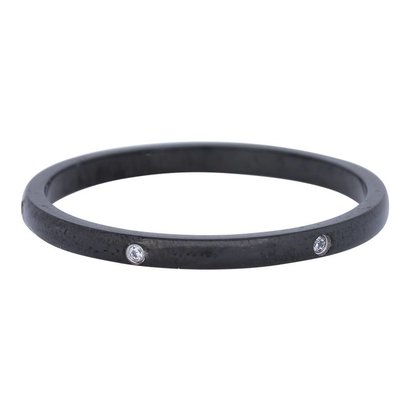 IXXXI JEWELRY RINGEN iXXXi Jewelry Spacer 2mm ELEGANCE Black Stainless steel