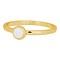 IXXXI JEWELRY RINGEN iXXXi Schmuck Fillet Ring 0,2 cm Stahl mit einer flachen Einstellung mit einem weißen Stein GOLD