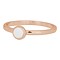 IXXXI JEWELRY RINGEN iXXXi Jewelry Fillet Ring 0.2 cm Steel with a flat setting with a White Stone ROSEGOLD