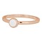 IXXXI JEWELRY RINGEN iXXXi Jewelry Invulring 0.2 cm Staal met een platte zetting met een Witte Steen ROSEGOLD