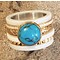 IXXXI JEWELRY RINGEN iXXXi COMBINATION RING 14mm CERAMIC 1049 TURQUOISE STONE GOLD