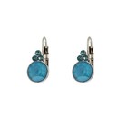 BIBA OORBELLEN Biba Round Earrings with Swarovskisteen Azure Blue