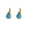 BIBA OORBELLEN Biba round earrings Gold or Silver with Azure Blue Swarovskisteen