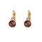 BIBA OORBELLEN Biba round earrings Gold or Silver with Blush Rose Swarovskisteen