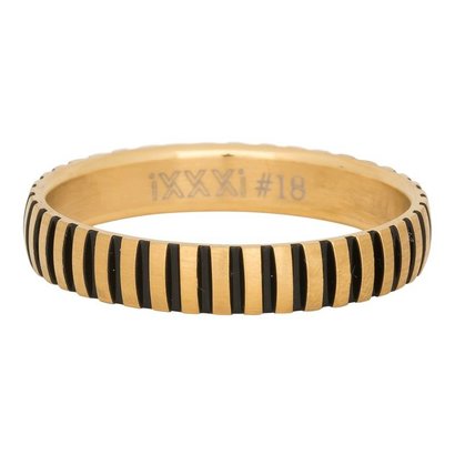 iXXXi JEWELRY iXXXi Schmuck Ring 4mm PIANO Gold Edelstahl