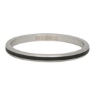 iXXXi JEWELRY iXXXi Filling ring 0.2 cm Line Black Stainless steel Silver