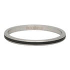 iXXXi JEWELRY iXXXi Vulring 0.2 cm Line Black Stainless steel Zilver