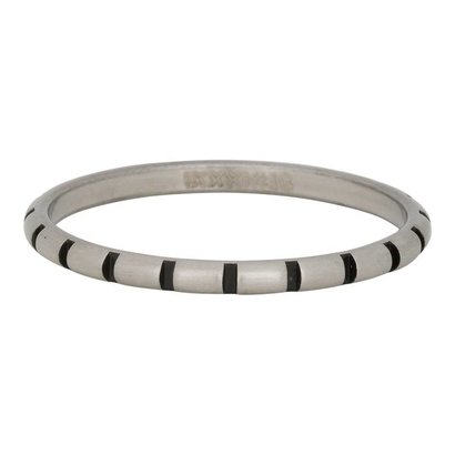 iXXXi JEWELRY iXXXi Jewelry Ring 2mm STRIPES SILVER Stainless steel