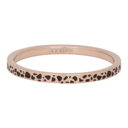 iXXXi JEWELRY iXXXi Jewelry Filling ring 2mm SPOTS rOSEGold Stainless steel