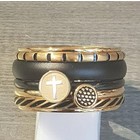 IXXXI JEWELRY RINGEN iXXXi COMBINATION RING 14mm GOLD COLORED 1056 CROSS GOLD