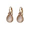 BIBA OORBELLEN Biba teardrop earrings Gold or Silver with Cream Swarovskisteen