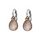 BIBA OORBELLEN Biba teardrop earrings Gold or Silver with Cream Swarovskisteen