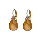 BIBA OORBELLEN Biba Drop shaped earrings with Swarovskisteen Buttercup