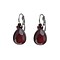 BIBA OORBELLEN Biba Teardrop Ohrringe Gold oder Silber mit Royal Red Swarovskisteen