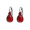 BIBA OORBELLEN Biba teardrop earrings Gold or Silver with Red Swarovskisteen