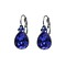 BIBA OORBELLEN Biba teardrop earrings Gold or Silver with Majestic Blue Swarovskisteen