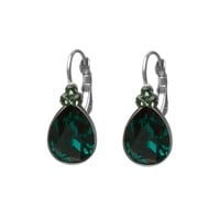 BIBA OORBELLEN Biba Teardrop Earrings with Swarovskisteen Emerald