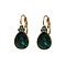 BIBA OORBELLEN Biba teardrop earrings Gold or Silver with Emerald Swarovskisteen