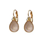 BIBA OORBELLEN Biba Drop shaped earrings with Swarovskisteen Ivory Cream