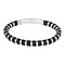 iXXXi JEWELRY MEN iXXXi SCHMUCK LEDER ARMBAND MIT STAHLVERSCHLUSS SCHWARZ SILBER MODELL LOGAN