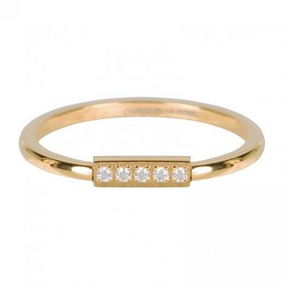 CHARMIN'S Charmins Tube CZ Gold steel R541 from the fashion jewelry brand Charmin's.