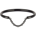 CHARMIN'S Charmins Ring Chained Steel Black