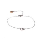 GO-DUTCH LABEL Go Dutch Label-Armband Double Circle Small Silver