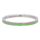 iXXXi JEWELRY iXXXi Washer 0.2 cm Line Green Stainless steel Silver