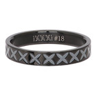IXXXI JEWELRY RINGEN iXXXi Jewelry Washer 0.4 cm X LINE Black