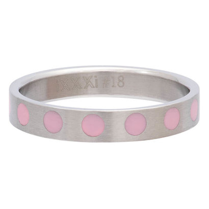 iXXXi JEWELRY iXXXi Jewelry Vulring 4mm ROUND PINK Silver Stainless steel