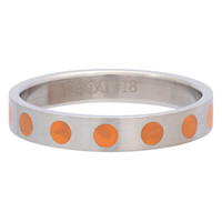 iXXXi JEWELRY iXXXi Schmuck Unterlegscheibe 4MM ROUND ORANGE Silber