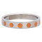 iXXXi JEWELRY iXXXi Jewelry Vulring 4mm ROUND ORANGE Silver Stainless steel