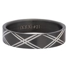 iXXXi JEWELRY MEN iXXXi HEREN VULRING DOUBLE LINE BLACK