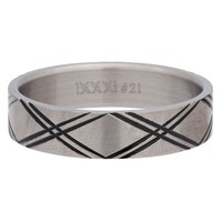 iXXXi JEWELRY MEN iXXXi MEN'S WASHER DOUBLE LINE SILVER