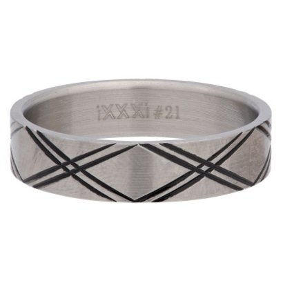 iXXXi JEWELRY MEN iXXXi WASHER DOUBLE LINE SILBER 6MM