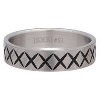 iXXXi JEWELRY MEN iXXXi MEN'S WASHER CROSS LINE SILVER