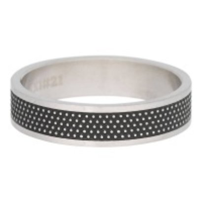 iXXXi JEWELRY MEN iXXXi MEN'S WASHER ROW DOTS SILVER 6MM