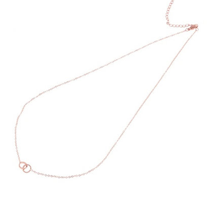 GO-DUTCH LABEL Go Dutch Label Stainless Steel Necklace Short Mini Circles Rose Gold