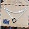 GO-DUTCH LABEL Go Dutch Label Edelstalen Ketting Kort Open Klaver Zilverkleurig