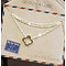 GO-DUTCH LABEL Go Dutch Label Stainless Steel Necklace Short Open Clover Gold