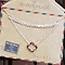 GO-DUTCH LABEL Go Dutch Label Stainless Steel Necklace Short Open Clover Rose Gold colored