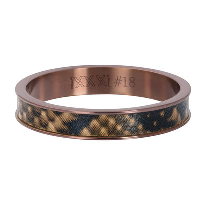 iXXXi JEWELRY iXXXi Vulring 4mm  Leopard Bruin  stainless staal