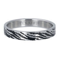 iXXXi JEWELRY iXXXi Waschmaschine 4mm ZEBRA Edelstahl Silber