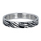 iXXXi JEWELRY iXXXi Vulring 4mm  Zebra Zilverkleurig  stainless staal