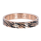 iXXXi JEWELRY iXXXi Scheibe 4mm ZEBRA Edelstahl Roségold