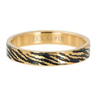 iXXXi JEWELRY iXXXi Vulring 4mm ZEBRA Stainless steel Goud