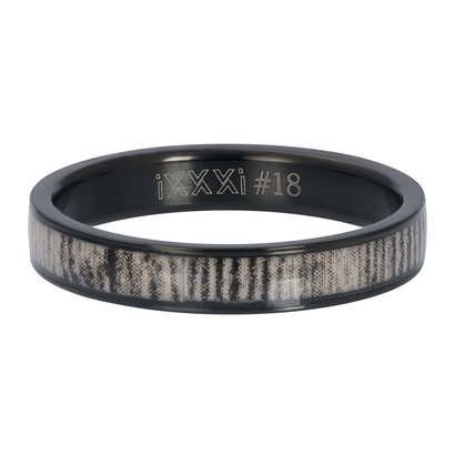 iXXXi JEWELRY iXXXi Vulring 4mm  Hyena Zwart  stainless staal